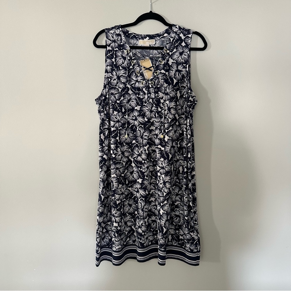 Michael Kors Blue Floral Sleeveless Dress
Size XL